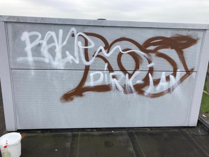 Gevel voor het verwijderen van graffiti